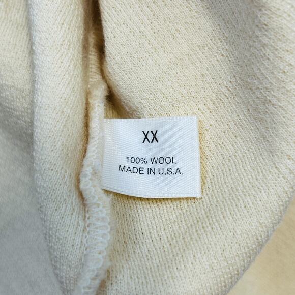 St Croix Knits Cardigan Sweater Mens 2XL Beige 100% Merino Wool Gold Buttons USA - Picture 12 of 14